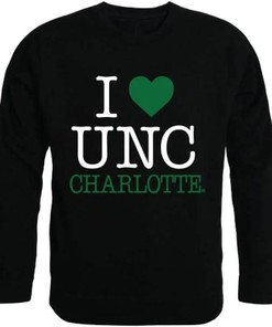 University Of North Carolina At Charlotte I Love Crewneck Sweatshirt Gifts For Fans