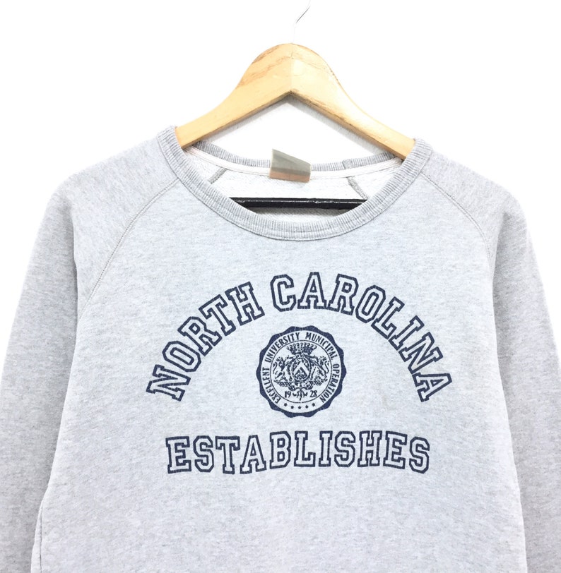University Of North Carolina Sweatshirt Spellout Print North Carolina Pullover Jumper Sweater Crewneck - Image 2
