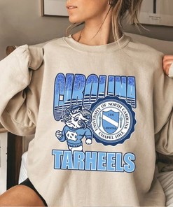 University Of North Carolina, Unc Vintage Unc Tar Heels Mascot Logo Shirt, Vintage 90S, Collegiate Champions