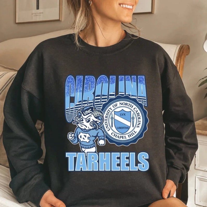 University Of North Carolina, Unc Vintage Unc Tar Heels Mascot Logo Shirt, Vintage 90S, Collegiate Champions - Image 3