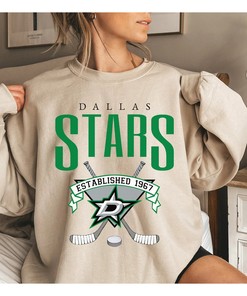 VIntage NHL Dallas Stars EST 1967 Sweatshirt, 2022-23 Dallas Stars Shirt, Ice Hockey Shirt, Unisex Shirt Sweater Hoodie
