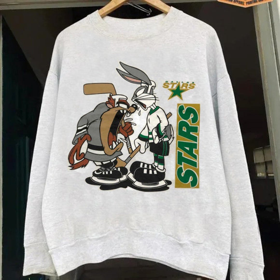 VIntage NHL Dallas Stars Looney Tunes Sweatshirt, 2022-23 Dallas Stars Shirt, Ice Hockey Shirt, Unisex Shirt Sweater Hoodie