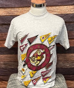 Vintage 1980S University Of Minnesota Golden Gophers Ncaa College Crewneck Sports 80S Tshirt, Vintage College Shirt Top