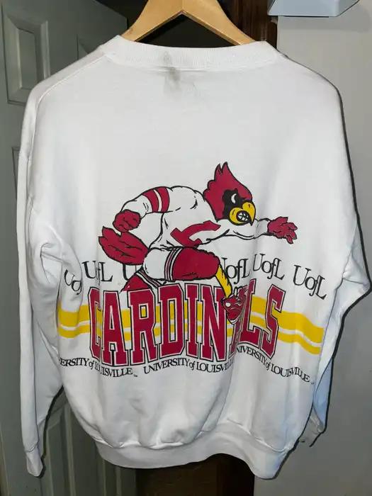 Vintage 1990 University Of Louisville Cardinals Sweatshirt Reprinted, Louisville Sweatshirt