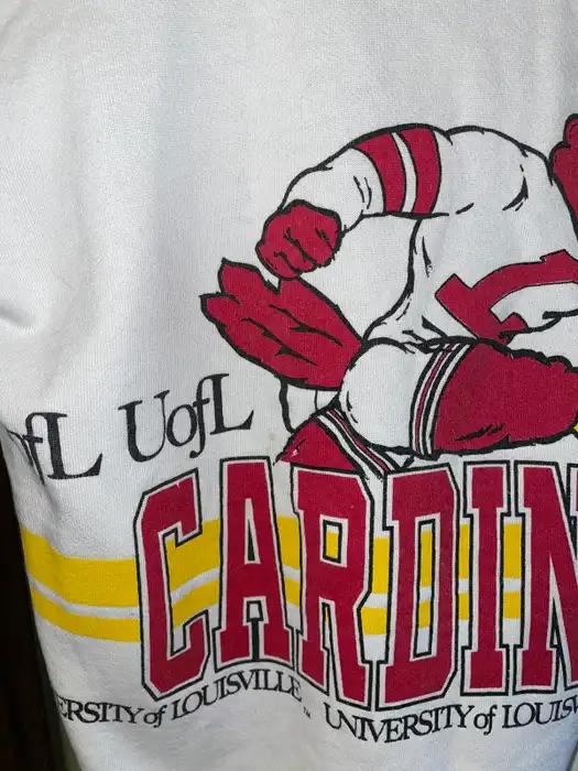 Vintage 1990 University Of Louisville Cardinals Sweatshirt Reprinted, Louisville Sweatshirt - Image 3