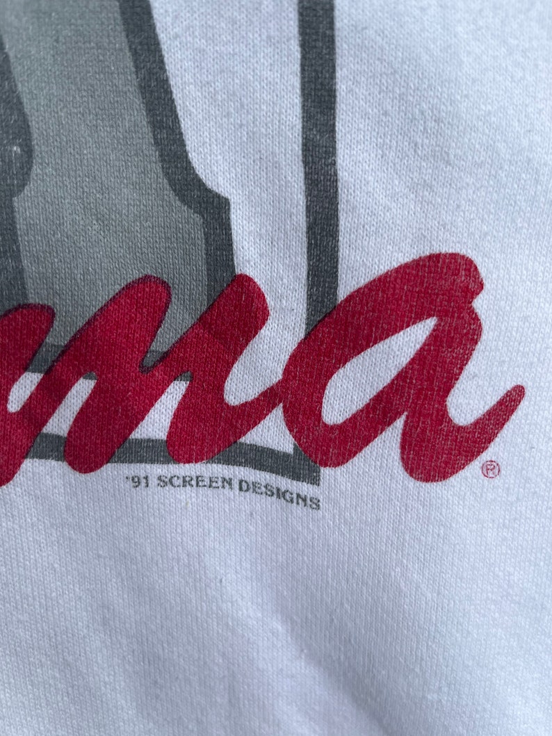 Vintage 1991 University Of Alabama Unisex Sweatshirt Hoodie Shirt - Image 3