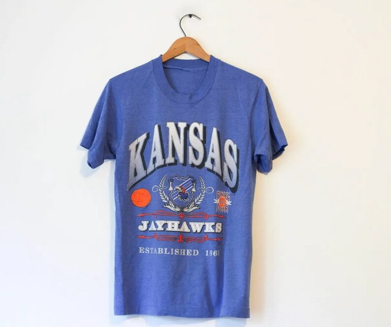 Vintage 1991 University Of Kansas Jayhawks Final Four Basketball Shirt, Kansas Jayhawks Sweatshirt