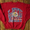 Vintage 1993 Kansas University Ku Late Night With Roy Williams Sweatshirt, Kansas Shirt