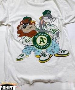 Vintage 1993 MLB Oakland Athletics Looney Tunes Shirt, Oakland Athletics Sweatshirt, MLB Baseball Shirt
