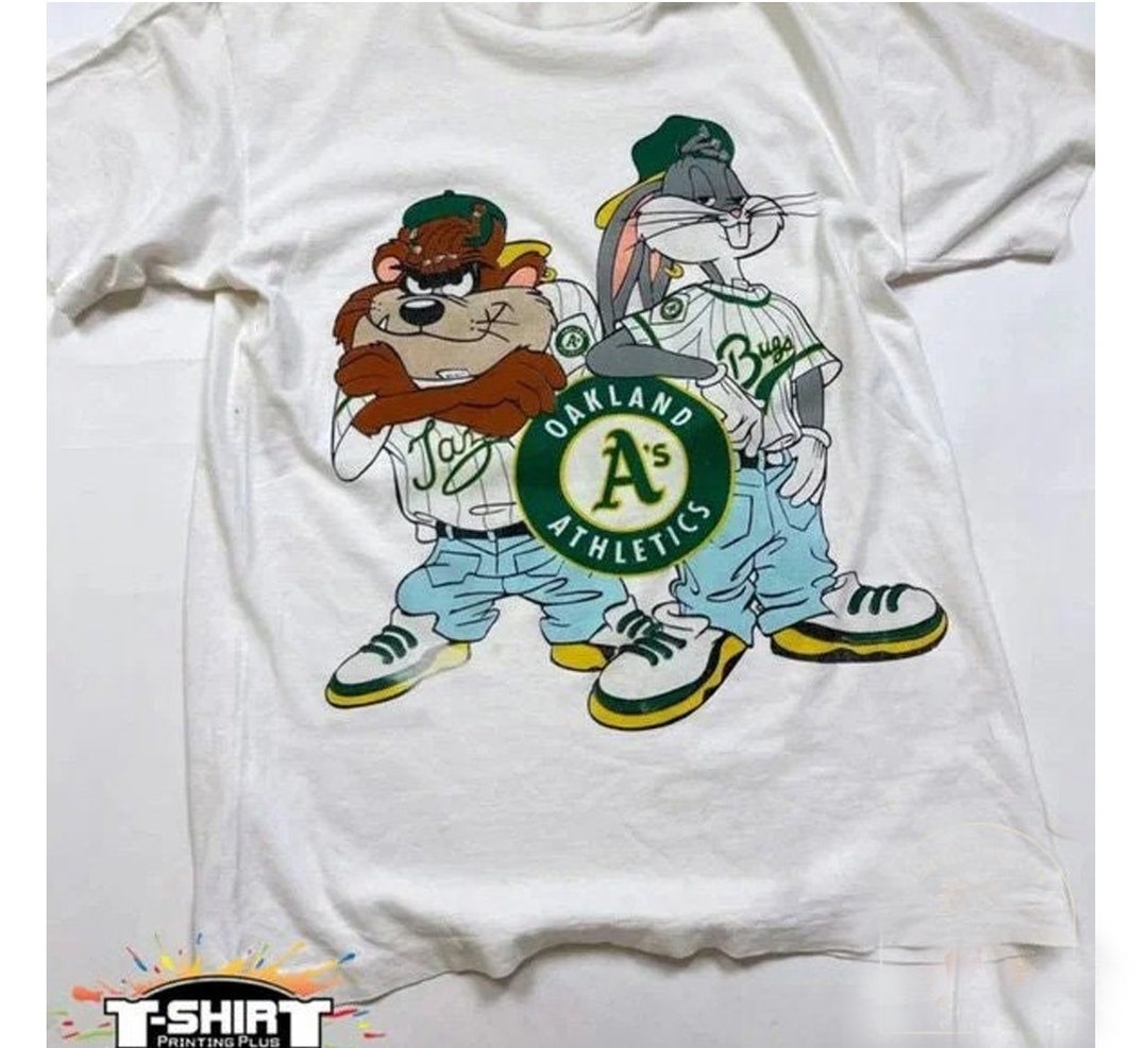 Vintage 1993 MLB Oakland Athletics Looney Tunes Shirt, Oakland Athletics Sweatshirt, MLB Baseball Shirt