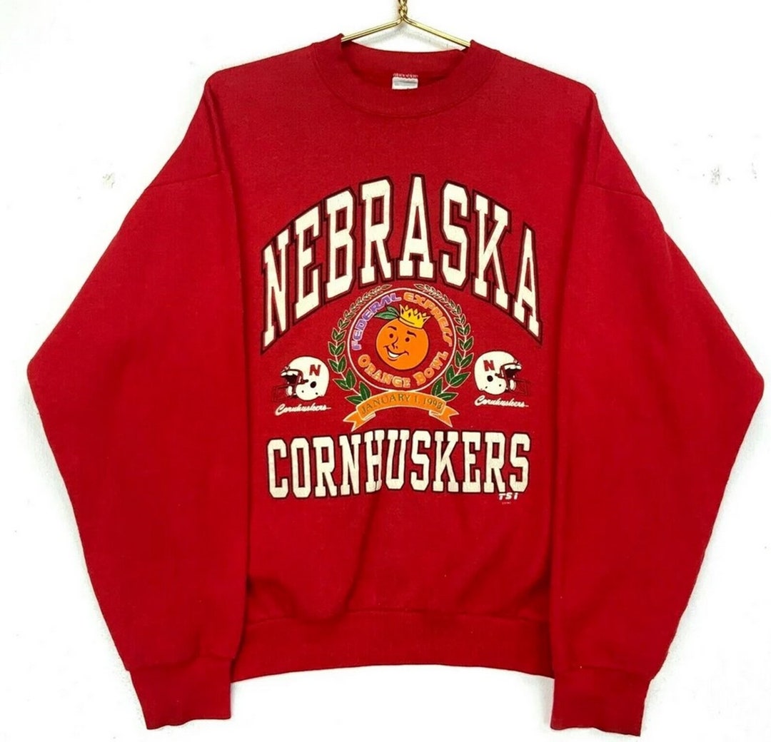 Vintage 1993 Nebraska Cornhuskers Orange Bowl Crewneck Sweatshirt, Hoodie
