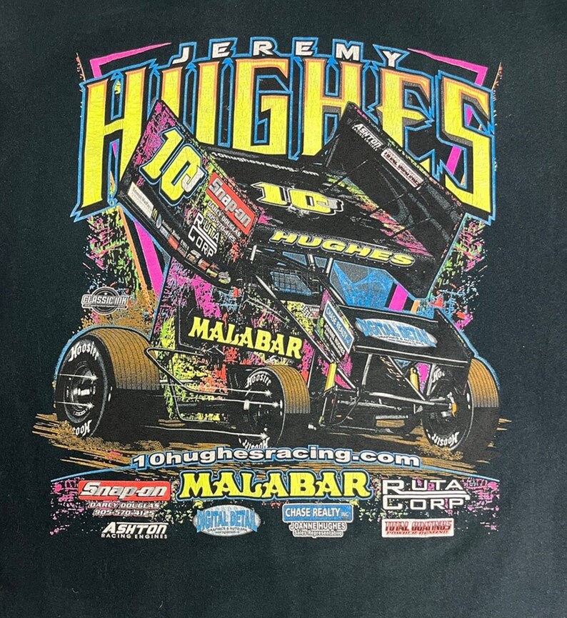 Vintage 2000s Jeremy Hughes NASCAR T-shirt, Sweatshirt, Hoodie - Image 2