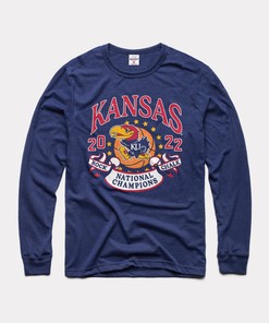 Vintage 2022 Ku National Champions Long Sleeve Gifts For Fans, Kansas Basketball Shirts