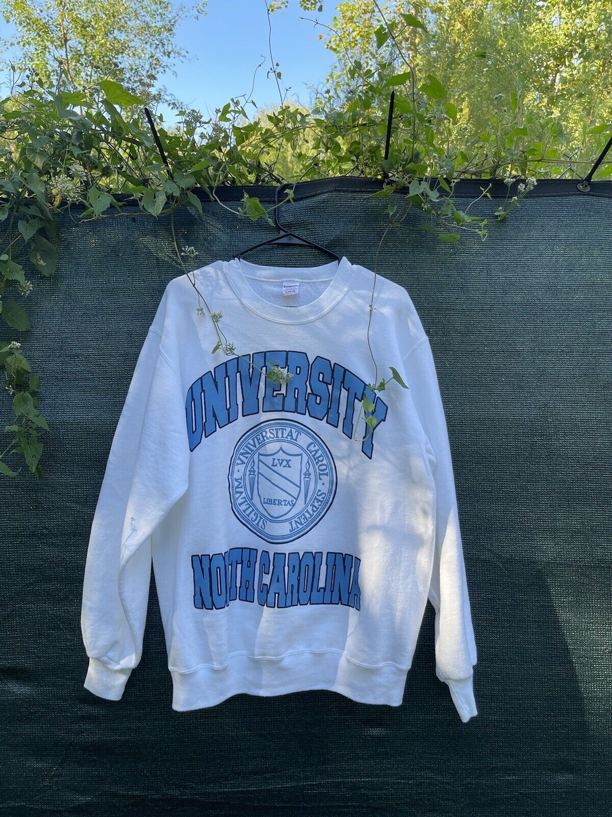 Vintage 80S Collegiate Pacific University Of North Carolina Sweatshirt Gifts For Ncaa Fans