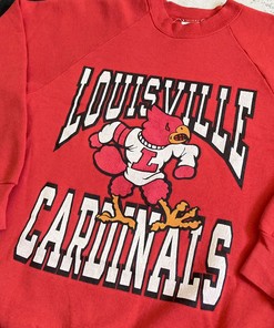 Vintage 80’S Louisville Cardinals Pullover Sweater University Football Shirt Gifts, Ncaa Fans