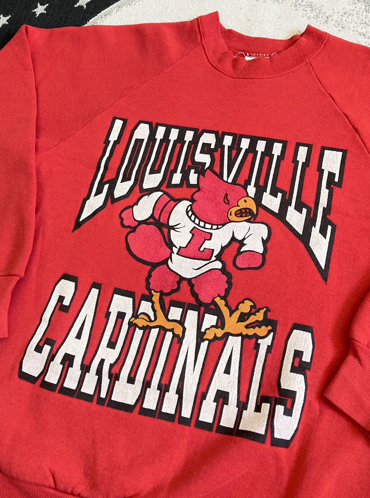 Vintage 80’S Louisville Cardinals Pullover Sweater University Football Shirt Gifts, Ncaa Fans