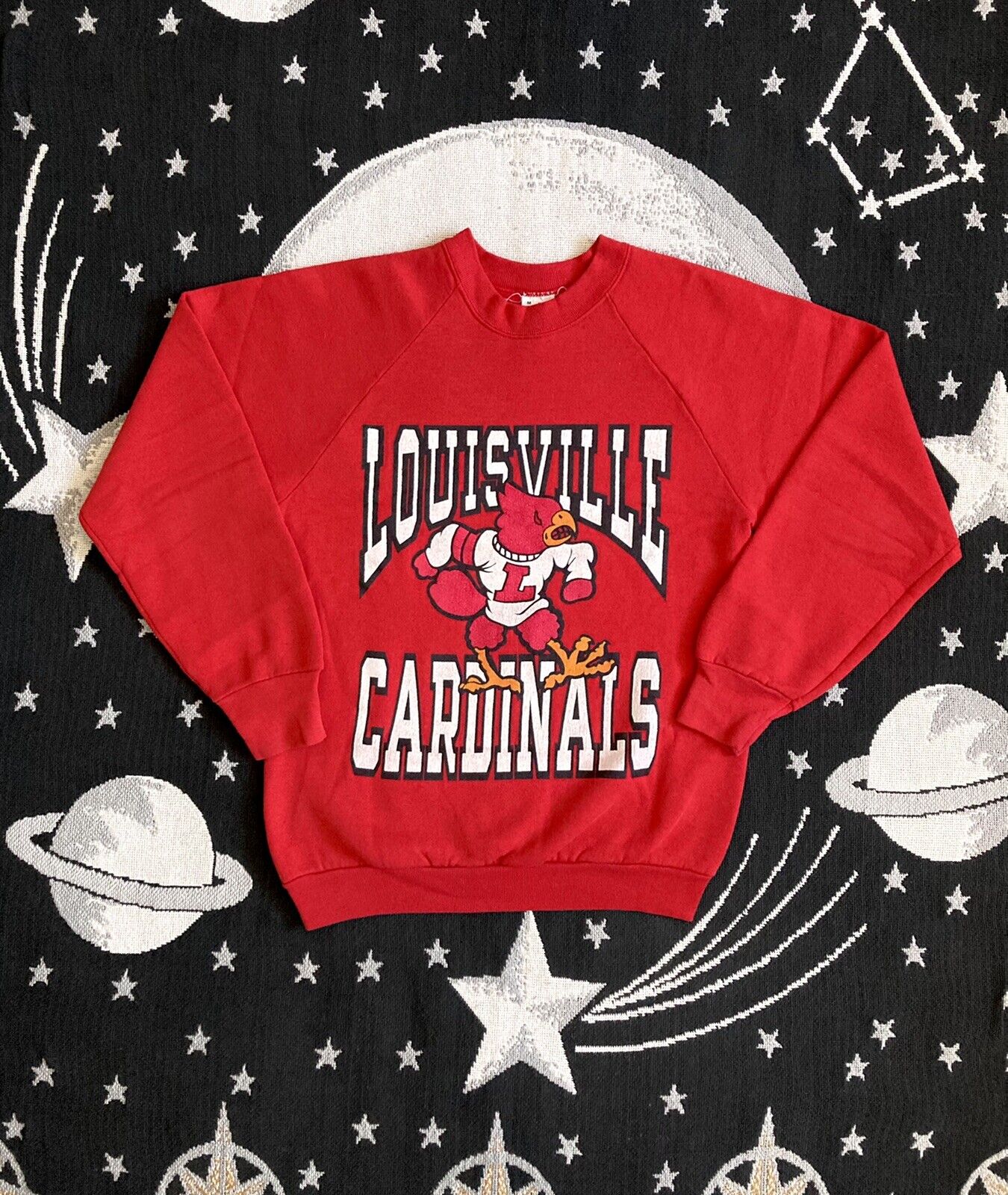 Vintage 80’S Louisville Cardinals Pullover Sweater University Football Shirt Gifts, Ncaa Fans - Image 2