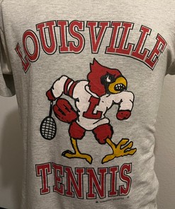 Vintage 80'S Louisville Cardinals Tennis University Football Hoodie Sweatshirt