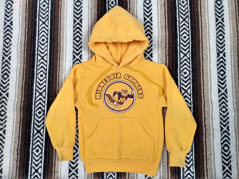 Vintage 80S Minnesota Golden Gophers Sweatshirt Sportswear Pullover Alumni Gear 1980S College Fan Wear University