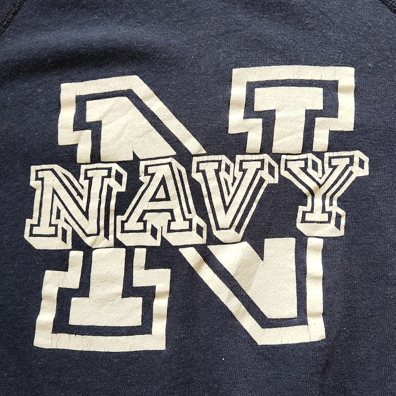 Vintage 80s United States Navy Unisex Sweatshirt Hoodie Shirt - Image 2