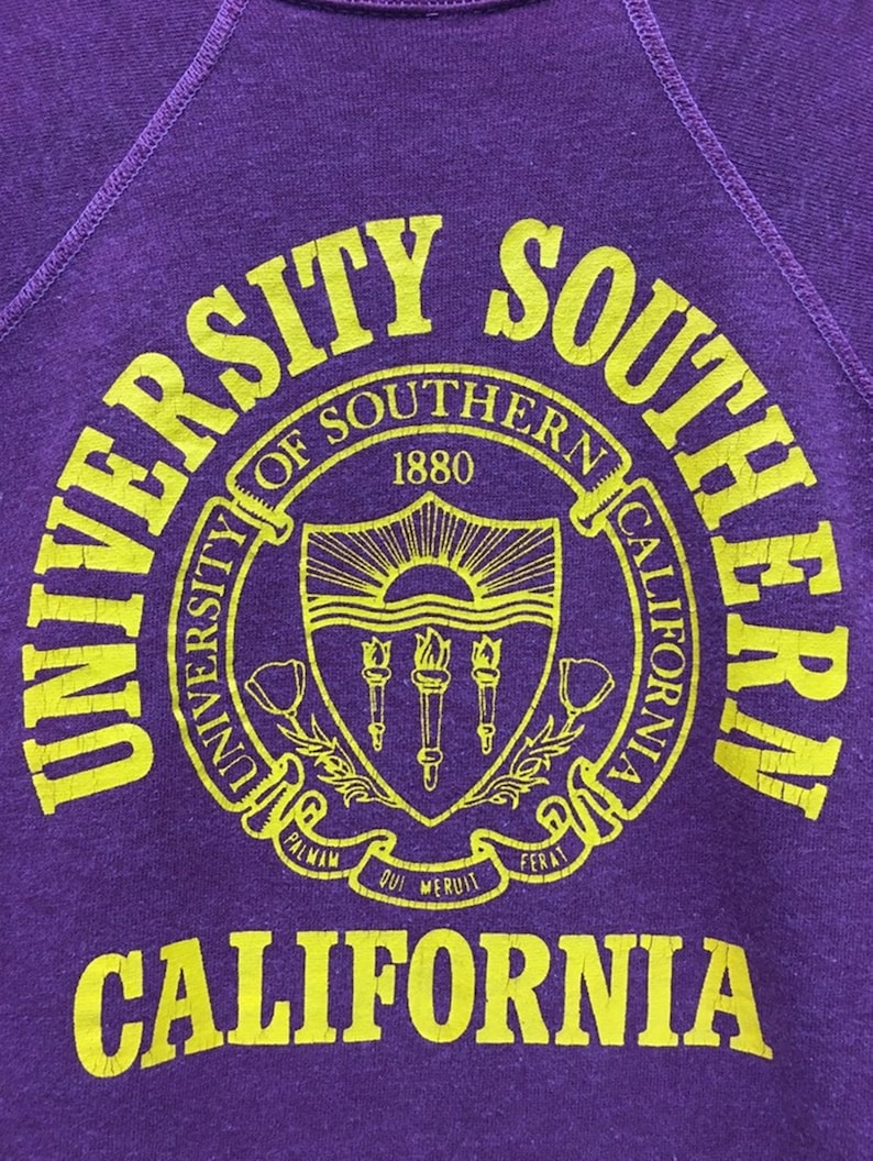 Vintage 80s University Southern California Sweatshirt CrewNeck, T shirt, Hoodie - Image 3