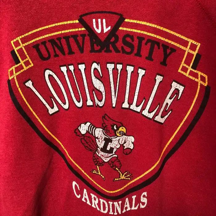 Vintage 90’ University Louisville Cardinals Sweatshirt Uofl Sweatshirt, Louisville Sweatshirt - Image 2