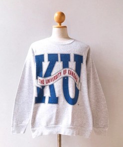 Vintage 90S Kansas University Jayhawks Sweatshirt, Kansas University Sweater, Kansas Sweater