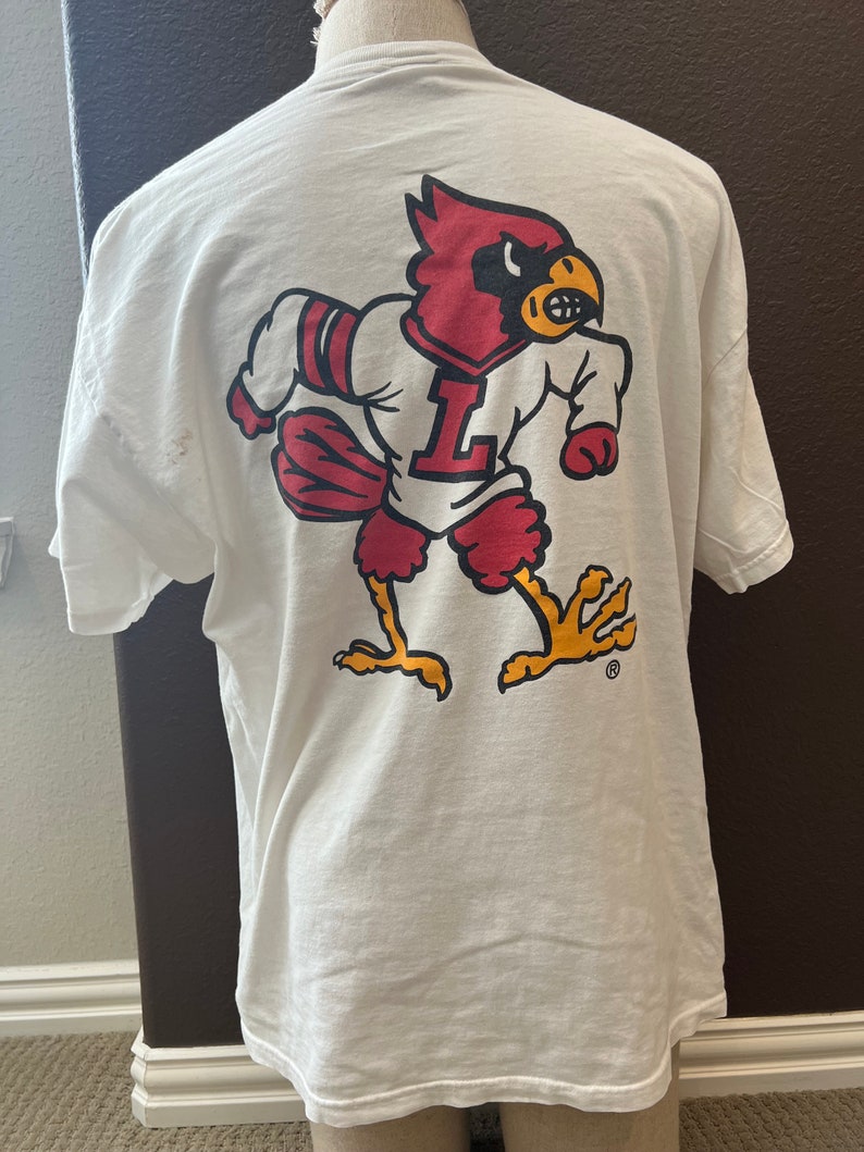 Vintage 90'S Louisville Cardinals Hoodie Sweatshirt University Ncaa Fans, Louisville College Sports Team - Image 2