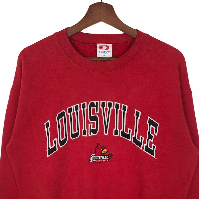 Vintage 90’S Louisville Cardinals Sweatshirt Crewneck Ncaa University Of Louisville Sweatshirt Print - Image 2