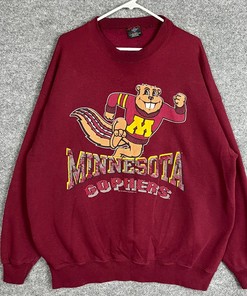 Vintage 90S Minnesota Golden Gophers Sweatshirt Big Graphic Crewneck Full Size, Football Lover Gifts