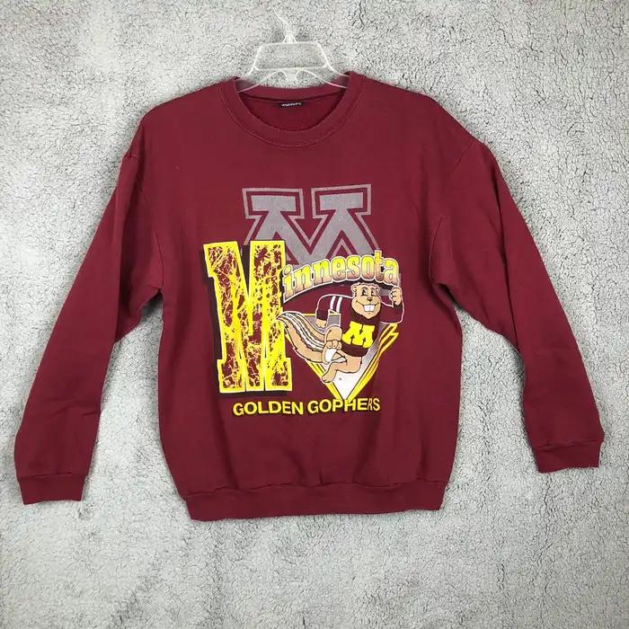 Vintage 90’S Minnesota Gophers Sweatshirt Xl Unisex Y2K Full Size, University Football Fan Shirts