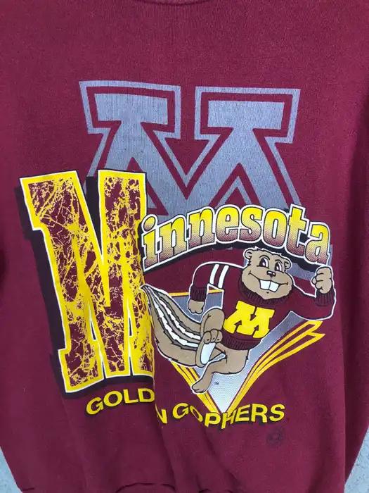 Vintage 90’S Minnesota Gophers Sweatshirt Xl Unisex Y2K Full Size, University Football Fan Shirts - Image 2