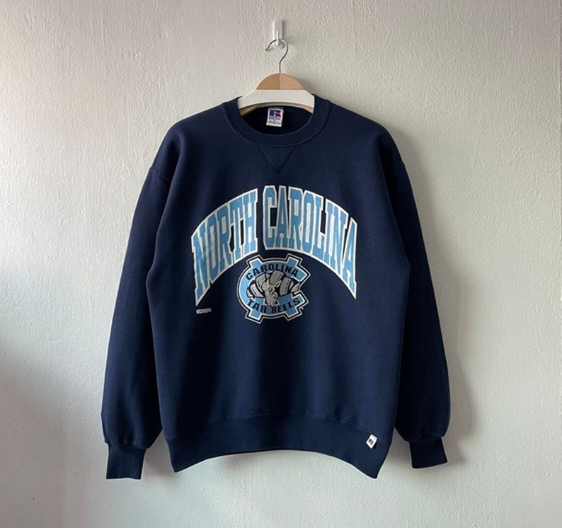 Vintage 90S North Carolina Tar Heels Crewneck Sweatshirt, Unc Shirts, Hoodie Gifts For Fans, College Student Unisex Tee