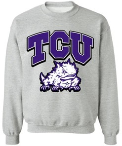 Vintage 90S Texas Christian University Sweatshirt Crewneck, Tcu Horned Frogs Football Hoodie