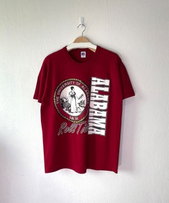 Vintage 90S The University Of Alabama Roll Tide Red T-Shirt Hoodie Sweatshirt Full Size Gifts For Ncaa Fans