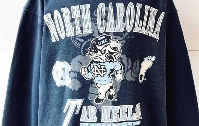 Vintage 90S University North Carolina Sweatshirt, Vintage 90S Shirt, Gift For Her, Gift For Him, Ncaa Shirts - Image 2