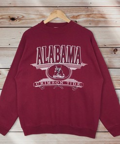 Vintage 90S University Of Alabama Crewneck Sweatshirt Printed Hoodie Shirt Full Size