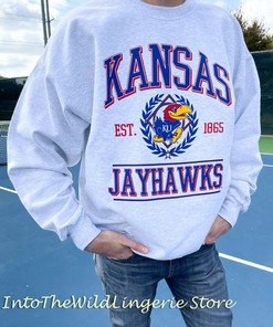 Vintage 90S University Of Kansas Crewneck Sweatshirt, Football Kansas Hoodie, Ku Game Day Sweatshirt