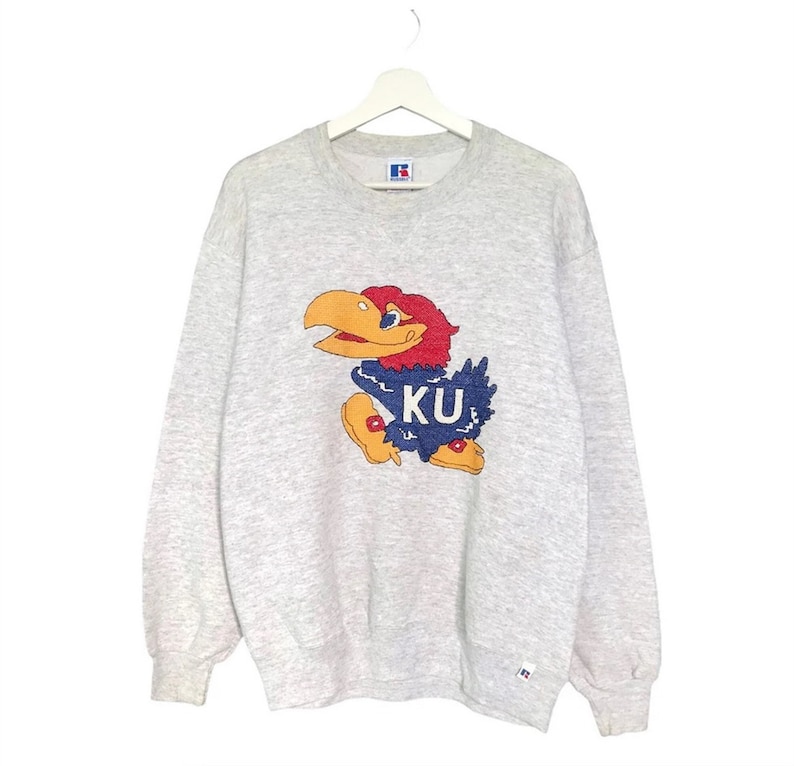 Vintage 90S University Of Kansas Crewneck University Kansas Sweatshirt, Vintage Shirt