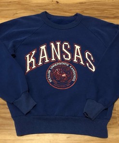 Vintage 90S University Of Kansas Jayhawks Sweatshirt, Kansas Jayhawks Shirt Gift For Her, Gift For Him