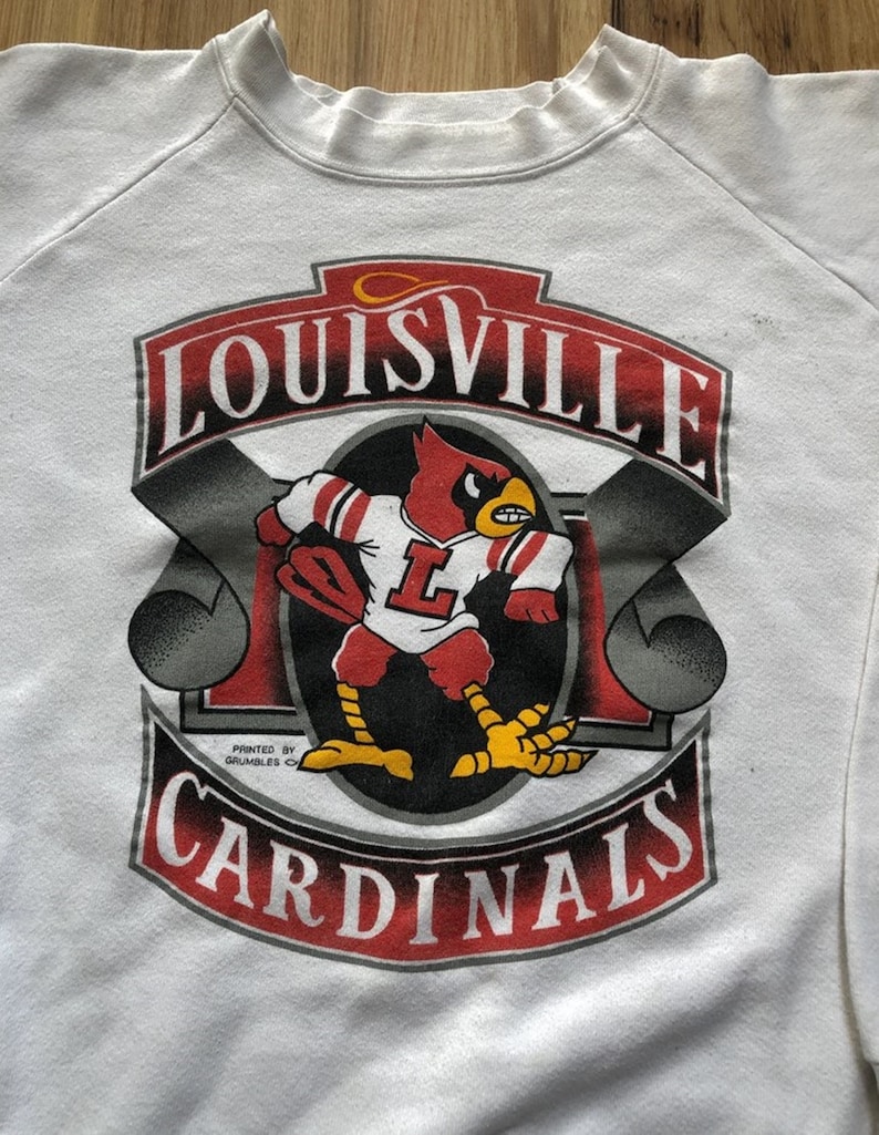 Vintage 90S University Of Louisville Cardinals Crewneck Sweatshirt, Vintage St. Louis Cardinals Baseball Team - Image 2