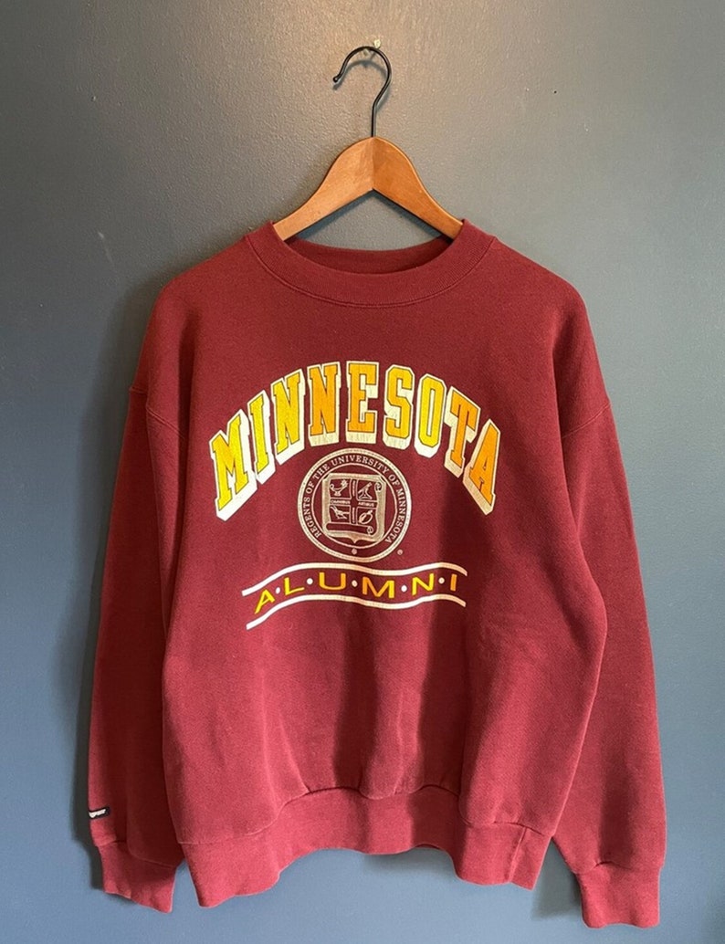 Vintage 90’S University Of Minnesota Crewneck Sweatshirt Hoodie, Minnesota University Football Fans