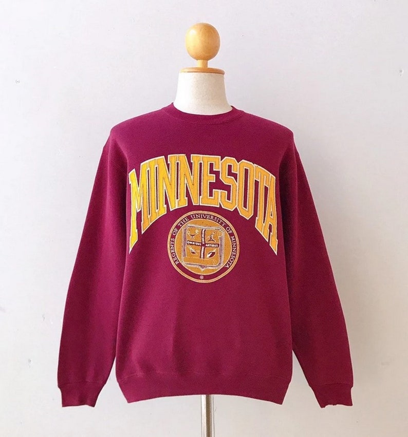 Vintage 90S University Of Minnesota Gophers Golden Sweatshirt, University Of Minnesota