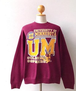 Vintage 90S University Of Minnesota Gophers Golden Sweatshirt, Vintage 90S University Football Fan Shirt