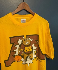 Vintage 90’S University Of Minnesota Zubaz Barn Stormers Goldy Gopher Basketball T Shirt