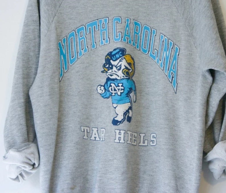 Vintage 90S University Of North Carolina Tar Heels Sweatshirt, Vintage 90S Shirt, Gift For Her, Gift For Him - Image 2
