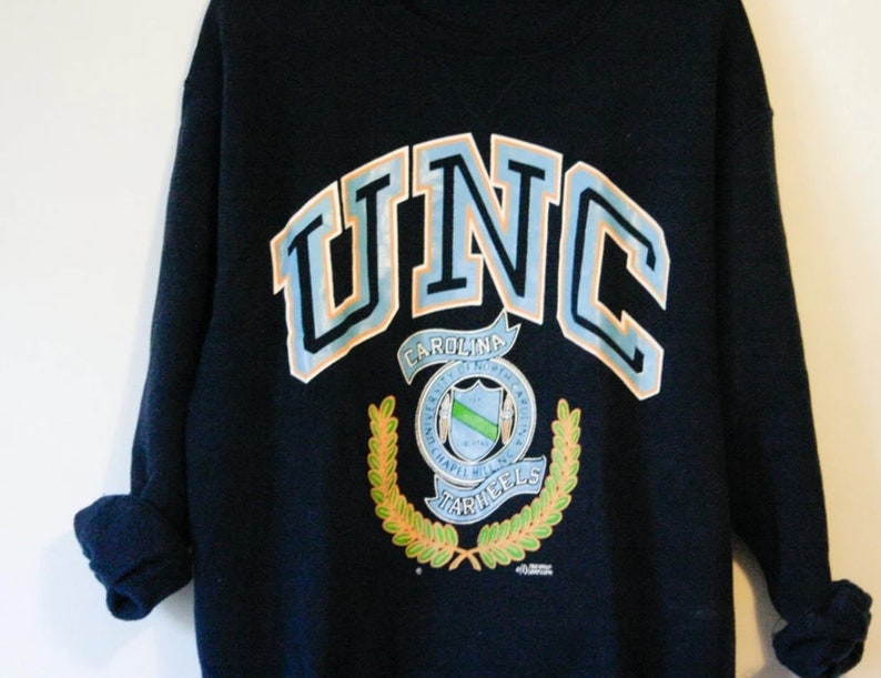 Vintage 90S University Of North Carolina Unc Tar Heels Sweatshirt, Vintage 90S Shirt, Gift For Her, Gift For Him - Image 2