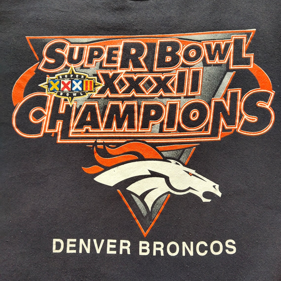 Vintage 90s Denver Broncos Football Super Bowl Champion Unisex Sweatshirt Hoodie Shirt - Image 2