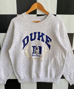 Vintage 90s Duke University Sweatshirt, Duke University Crewneck, Blue Devils Duke University Pullover Shirt