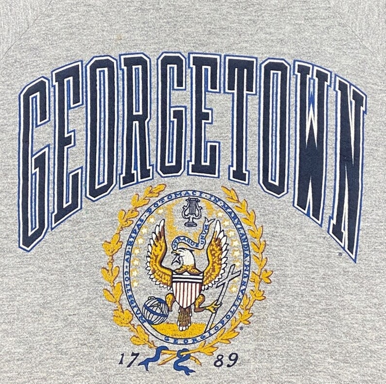 Vintage 90s Georgetown University Hoyas Crewneck Sweatshirt, T shirt, Hoodie - Image 2